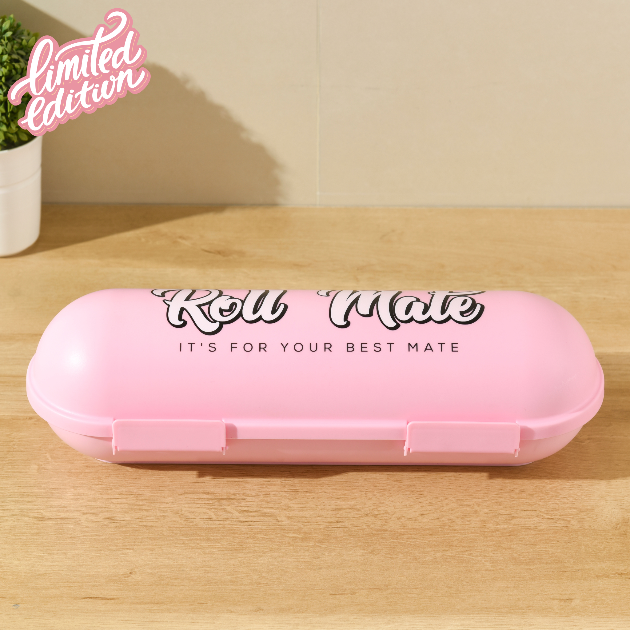 Roll Mate™ Medium Dog Roll Storage Container (2kg) - Limited Edition Pastel Pink